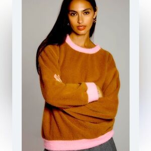 ANTHROPOLOGIE Maeve Cozy Ringer Sweatshirt Size XS